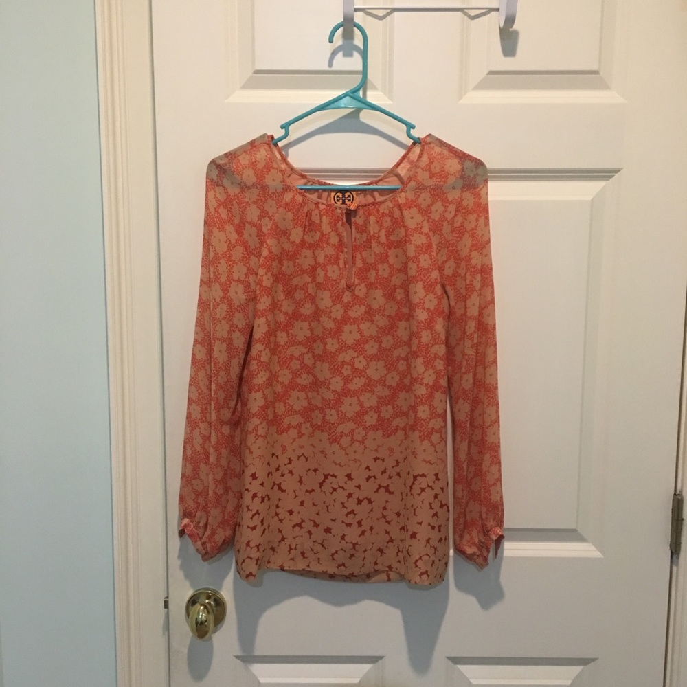 Tory Burch pale orange blouse